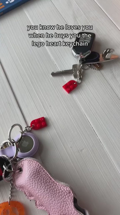Lego love keychain